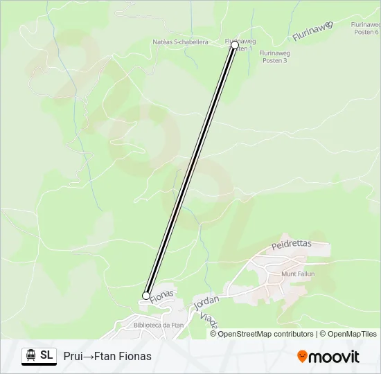 SL Cable Car Line Map