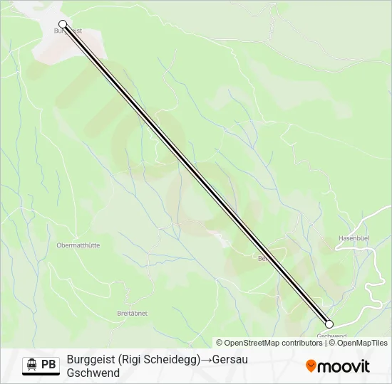 PB Cable Car Line Map