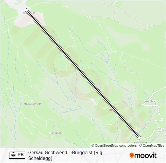 PB Cable Car Line Map