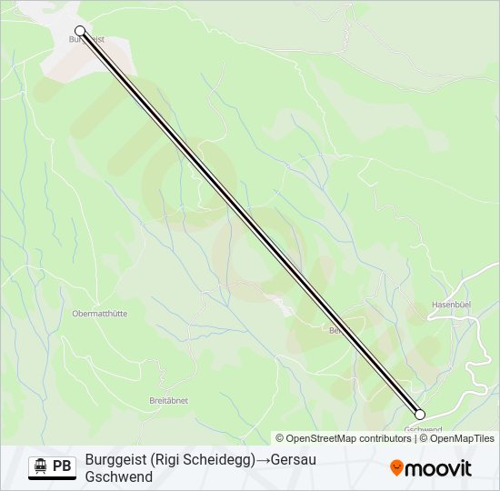 PB Cable Car Line Map
