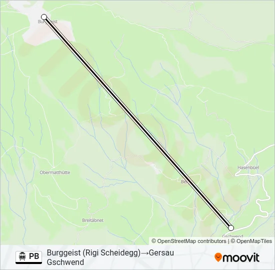 PB Cable Car Line Map