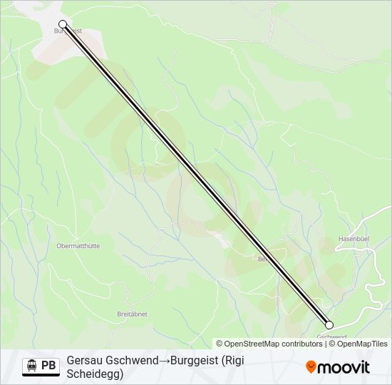 PB Cable Car Line Map