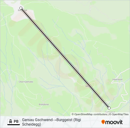 PB Cable Car Line Map
