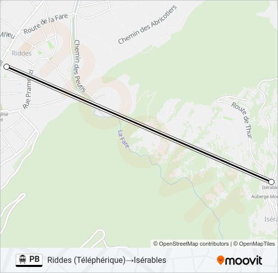 PB Cable Car Line Map