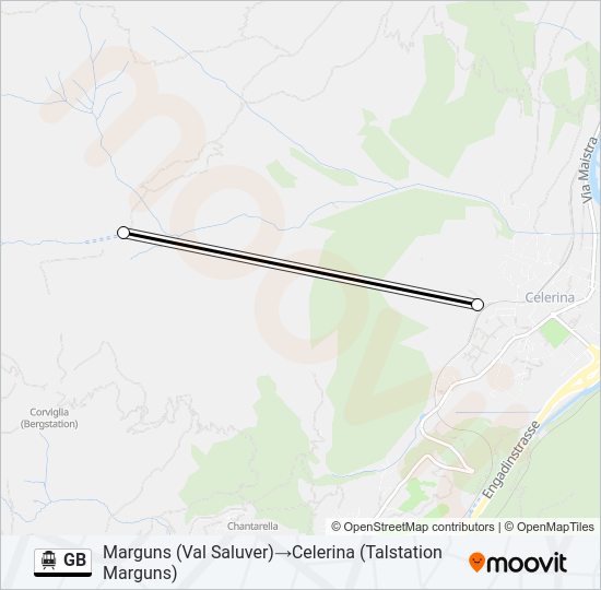 GB Cable Car Line Map