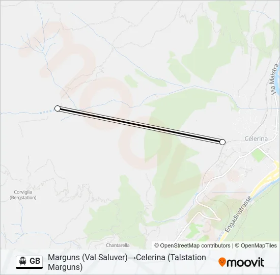 GB Cable Car Line Map