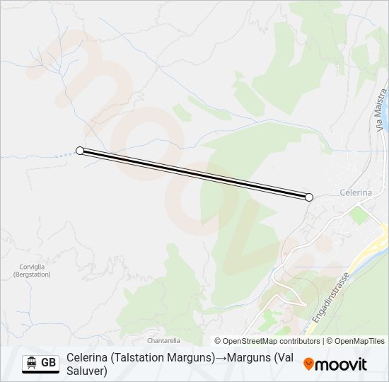 GB Cable Car Line Map