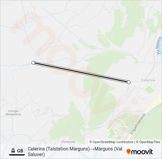 GB Cable Car Line Map