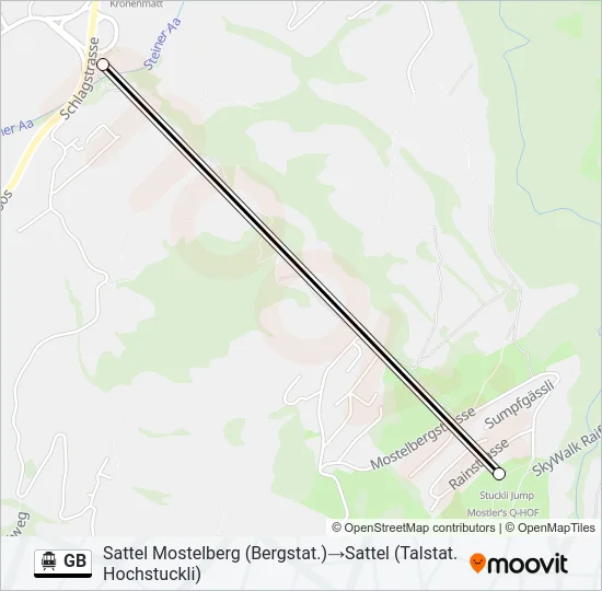 GB Cable Car Line Map