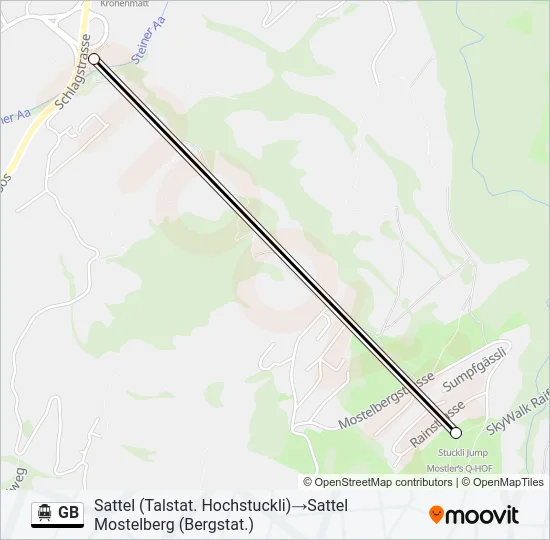 GB Cable Car Line Map
