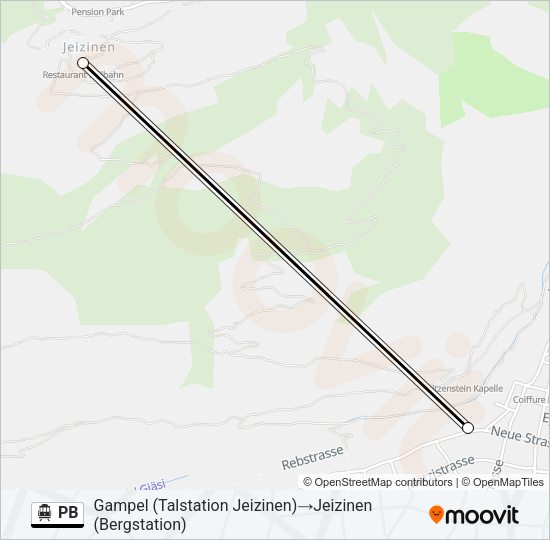 PB Cable Car Line Map