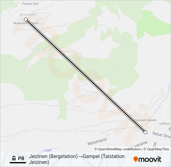 PB Cable Car Line Map