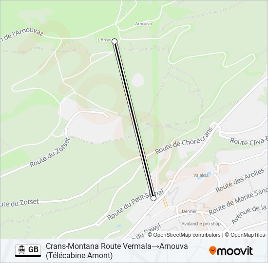 GB cable car Line Map