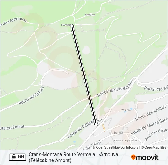 GB Cable Car Line Map