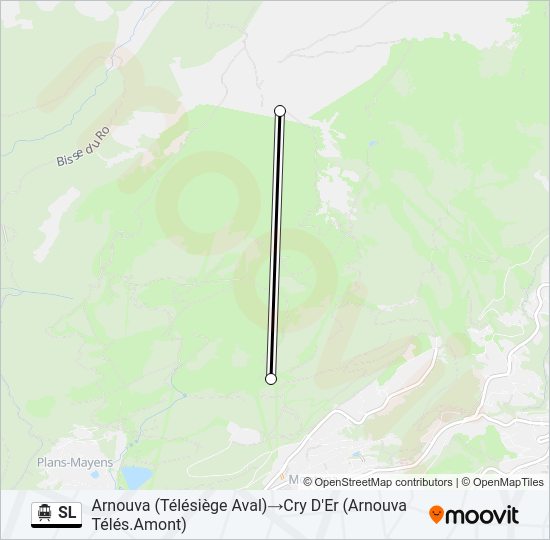 SL Cable Car Line Map