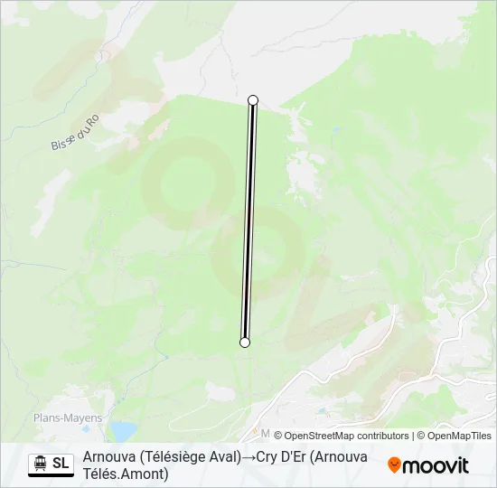 SL Cable Car Line Map