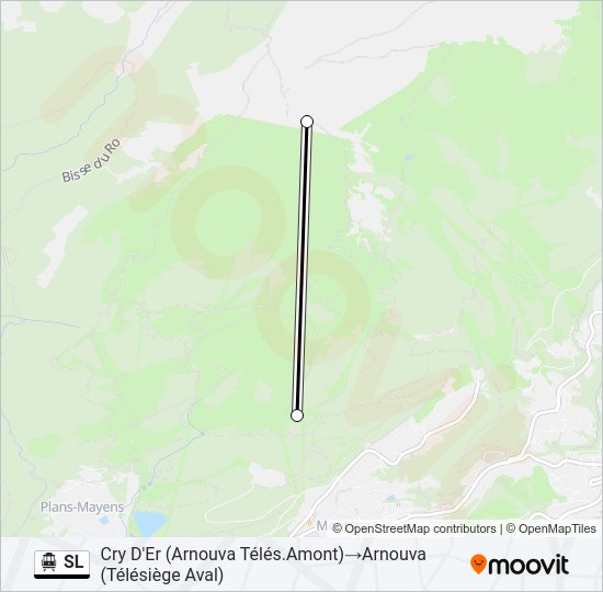 SL Cable Car Line Map