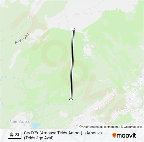 SL Cable Car Line Map