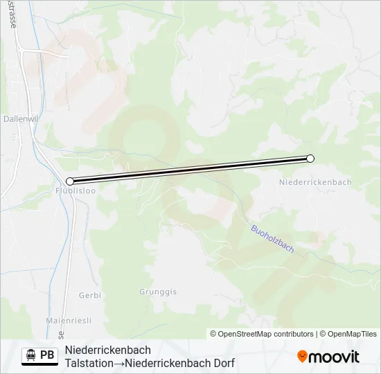 PB Cable Car Line Map