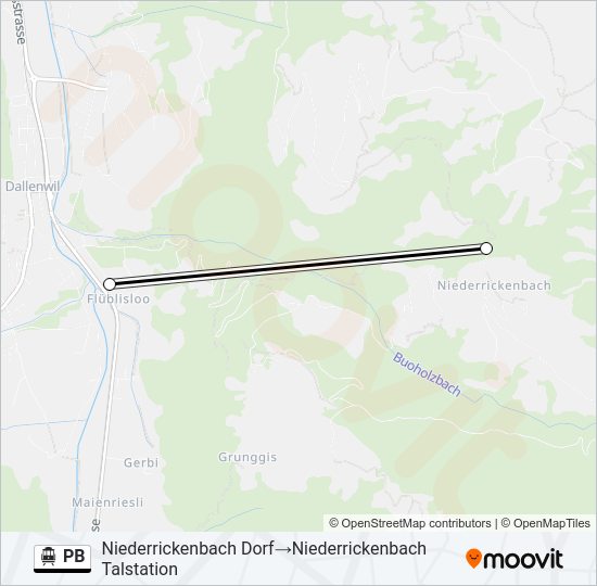 PB Cable Car Line Map