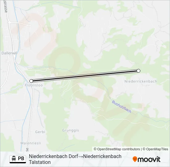 PB Cable Car Line Map