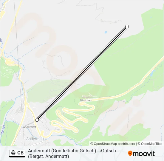 GB Cable Car Line Map