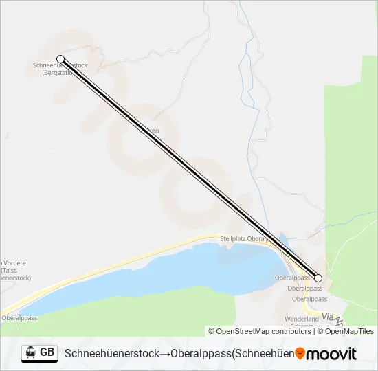 GB Cable Car Line Map