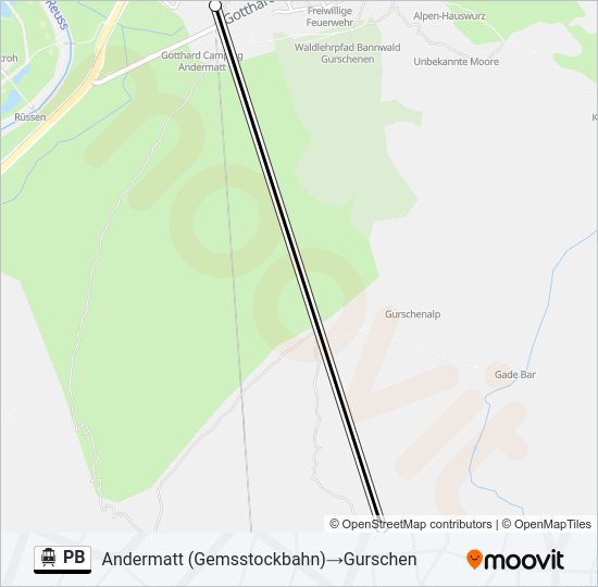 PB Cable Car Line Map