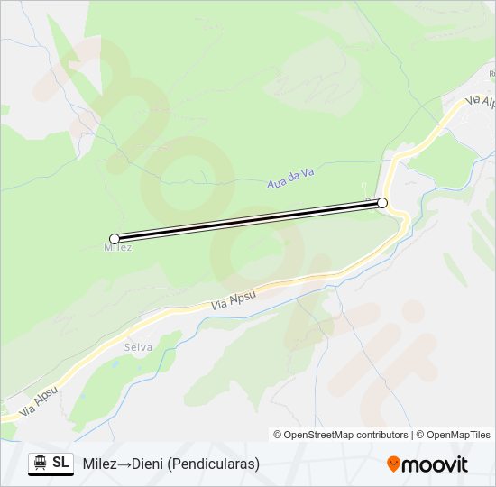 SL Cable Car Line Map