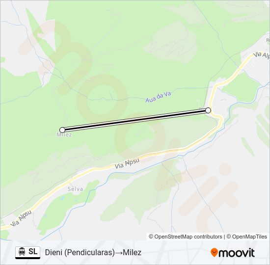 SL Cable Car Line Map