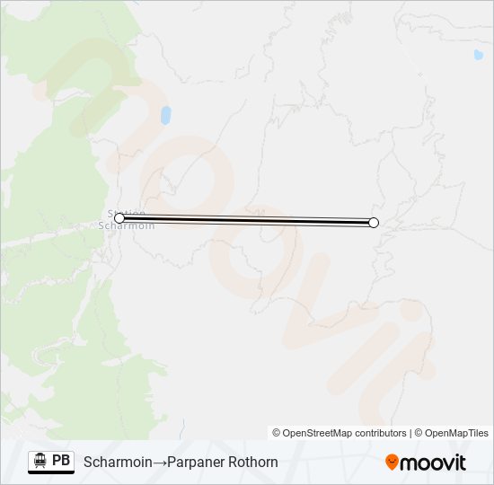 Seilbahnlinie PB Karte