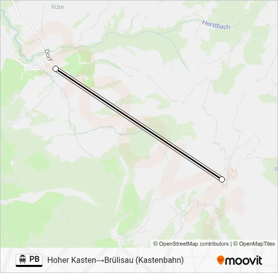 Seilbahnlinie PB Karte