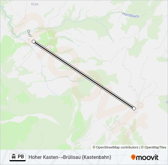 PB Cable Car Line Map
