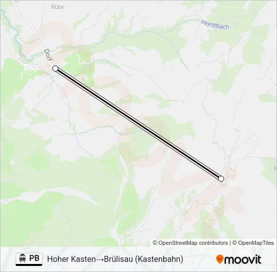 PB Cable Car Line Map