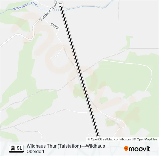 Plan de la ligne SL de téléphérique