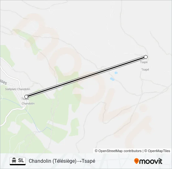 Plan de la ligne SL de téléphérique