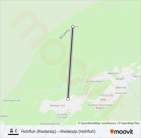 C Cable Car Line Map