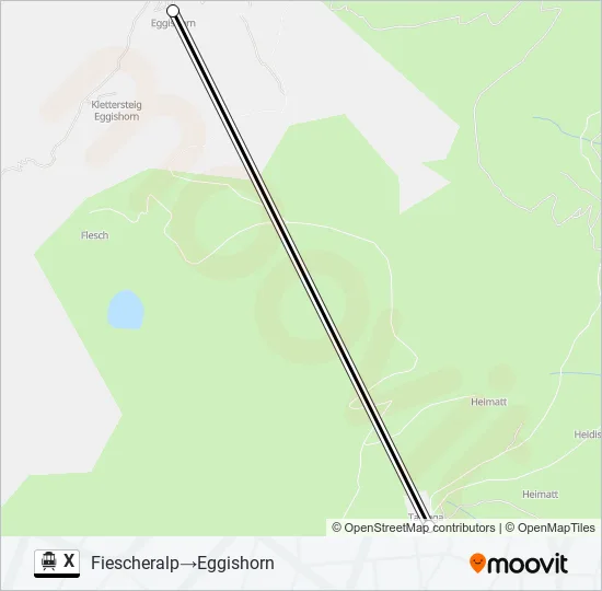 X Cable Car Line Map