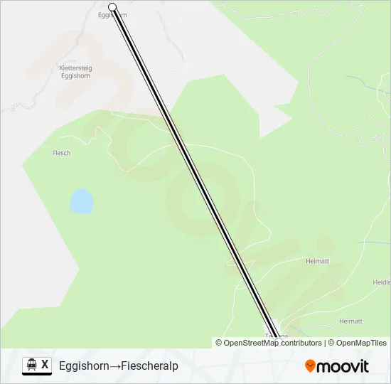 X Cable Car Line Map