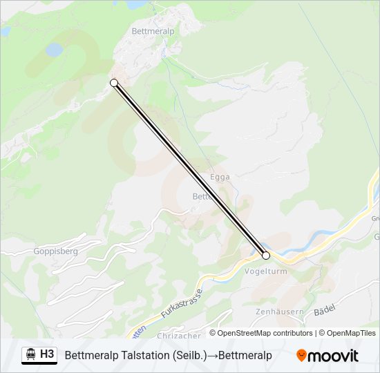 H3 Cable Car Line Map