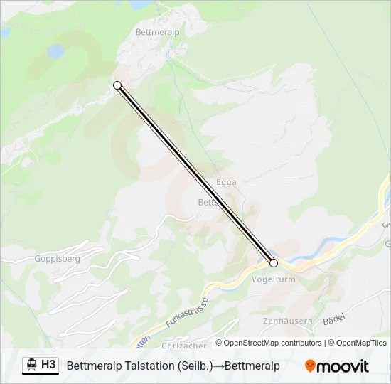 H3 Cable Car Line Map