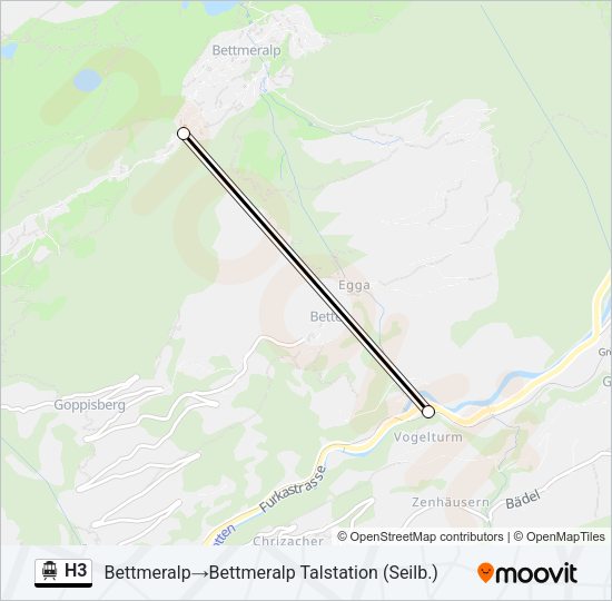 H3 Cable Car Line Map