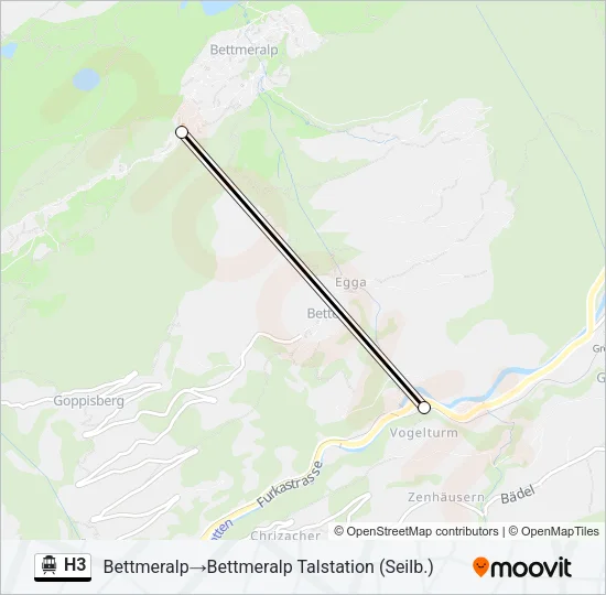 H3 Cable Car Line Map