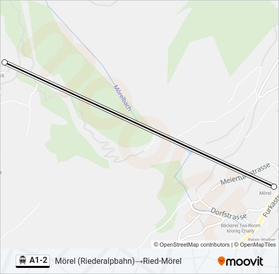 A1-2 Cable Car Line Map