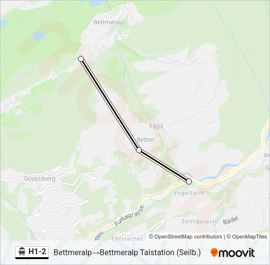 H1-2 Cable Car Line Map