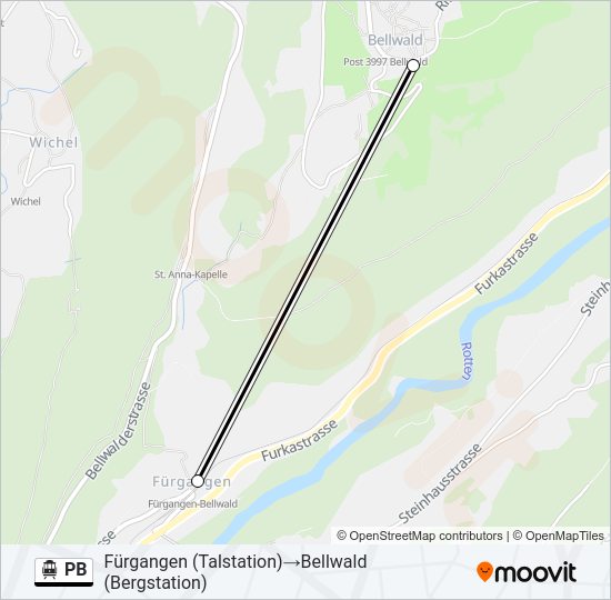 PB Cable Car Line Map
