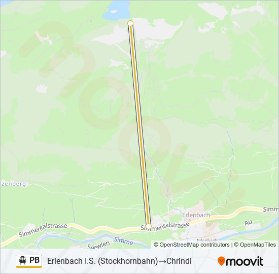 PB Cable Car Line Map