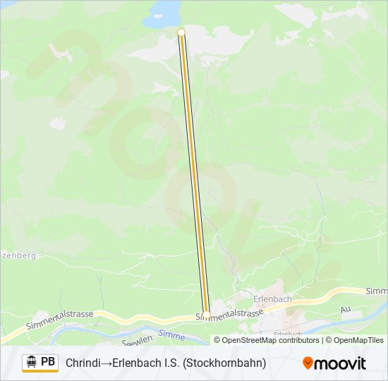 PB Cable Car Line Map