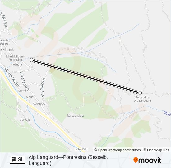 SL Cable Car Line Map
