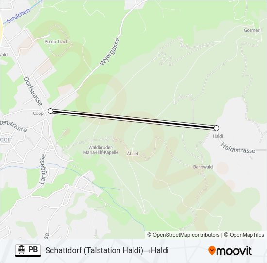 PB Cable Car Line Map